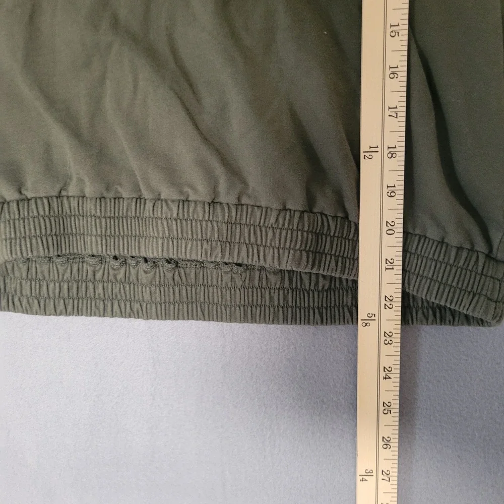 Michael Kors Olive Green‎ Cropped Hoodie Drawstring Waist Size M